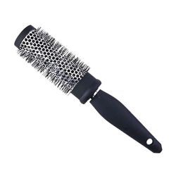 Cepillo Redondo para Cabello Negro y Plateado