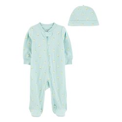 Conjunto de Mameluco Azul con Estampado de Limones para Niña - Varias Tallas
