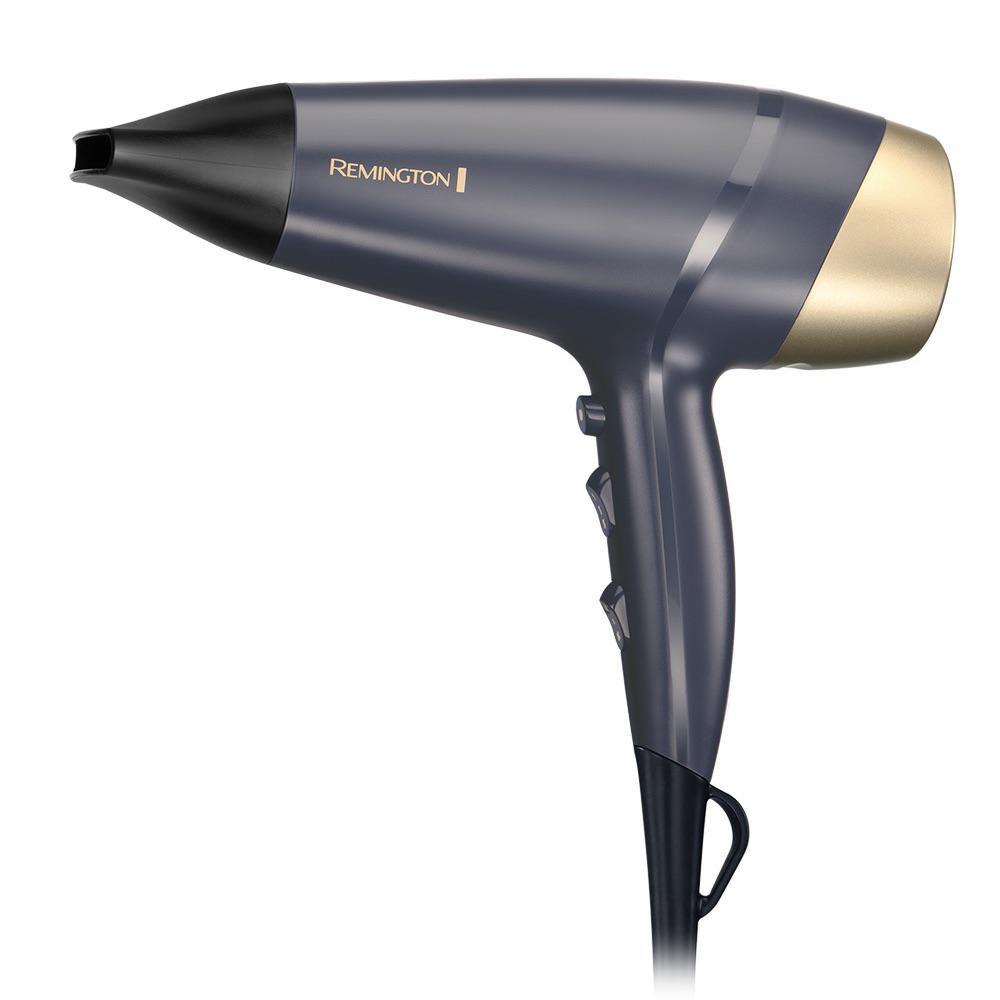 Secadora de Cabello Terapia Zafiro Color Azul y Dorado