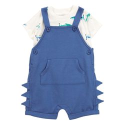 Conjunto Azul con Shortall de Dinosaurio y Camiseta para Niño - Varias Tallas