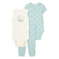 Pijama Azul con Estampado de Autobuses para Niño 3 Pzas - Varias Tallas