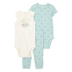 Pijama Azul con Estampado de Autobuses para Niño 3 Pzas - Varias Tallas