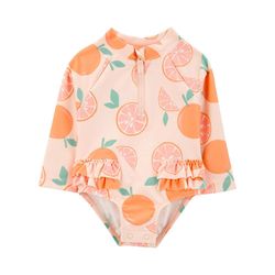 Traje de Baño Enterizo con Protección UV y Volantes para Niña - Varias Tallas