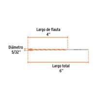 Broca Multimaterial 5/32 X 6 Plg