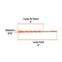 Broca Multimaterial 5/16 X 6 Plg