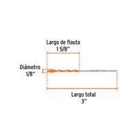 Broca Multimaterial 1/8 X 3 Plg