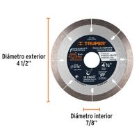 Disco Diamantado Segmentado para Porcelanato 4.5 Plg