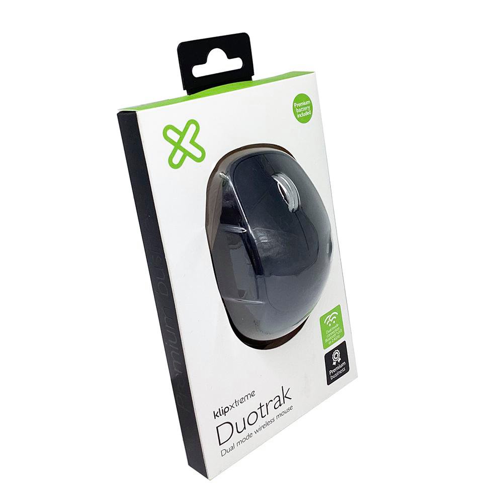 Mouse Inalámbrico Ergonómico Duotrak Color Negro Mouse Inalámbrico Ergonómico Duotrak Negr…