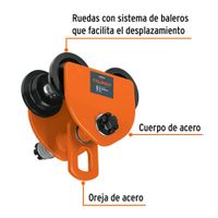 Trole de Carga Ajustable para Vigas IPS e IPR 1 Tonelada