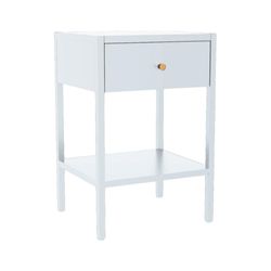 Mesa de Noche Minimalista con 1 Gaveta y Repisa