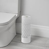 Porta Papel Higiénico Blanco de Diseño Geométrico