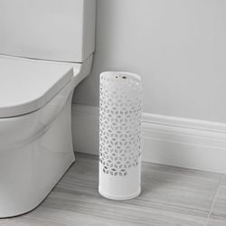 Porta Papel Higiénico Blanco de Diseño Geométrico