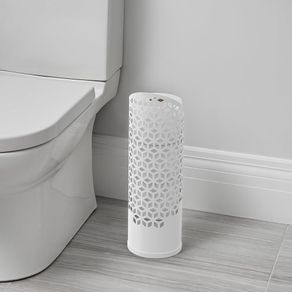 Porta Papel Higiénico Blanco de Diseño Geométrico