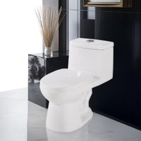 Sanitario Elongado de Cierre Fácil Color Blanco