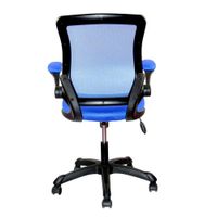 Silla Giratoria Mesh Azul con Brazos Ajustables