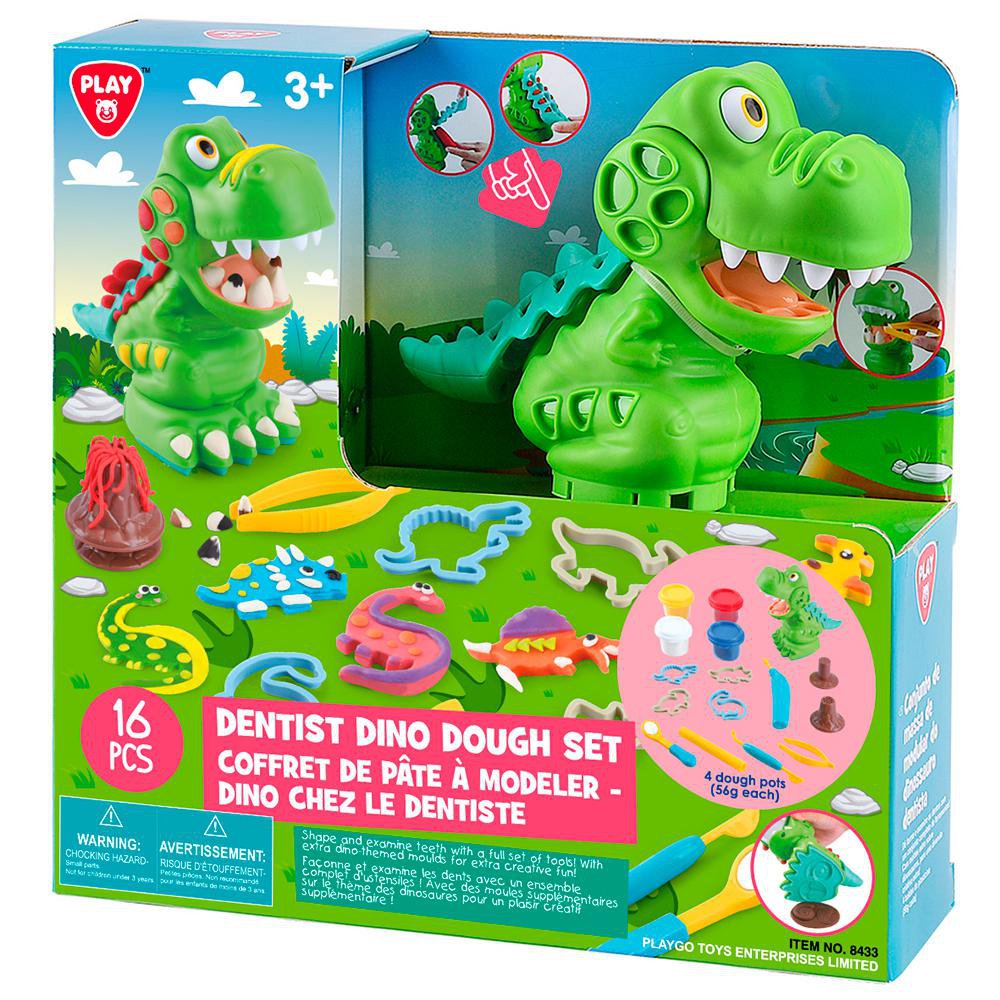 Set de Plasticina Dino Dentista de 16 Piezas para 3+ Años Set de Dentista Dinosaurio 25x15…