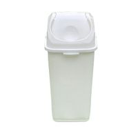 Bote de Plástico con Tapa Vaivén Blanco 50 L