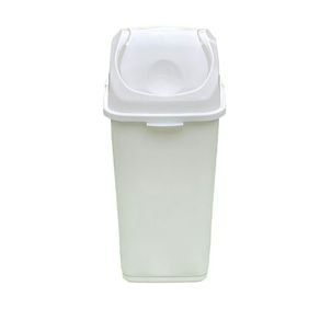 Bote de Plástico con Tapa Vaivén Blanco 50 L