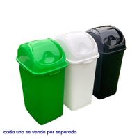 Bote de Plástico con Tapa Vaivén Blanco 50 L