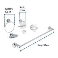 Set de 6 Accesorios para Baño