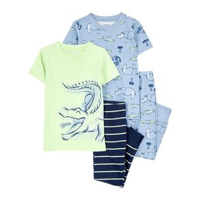 Set de Pijamas de Algodón con Estampado de Cocodrilos y Rinocerontes para Niño - Varias Tallas