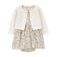 Vestido con Body Integrado y Chaqueta de Manga Larga con Estampado Floral - Varias Tallas