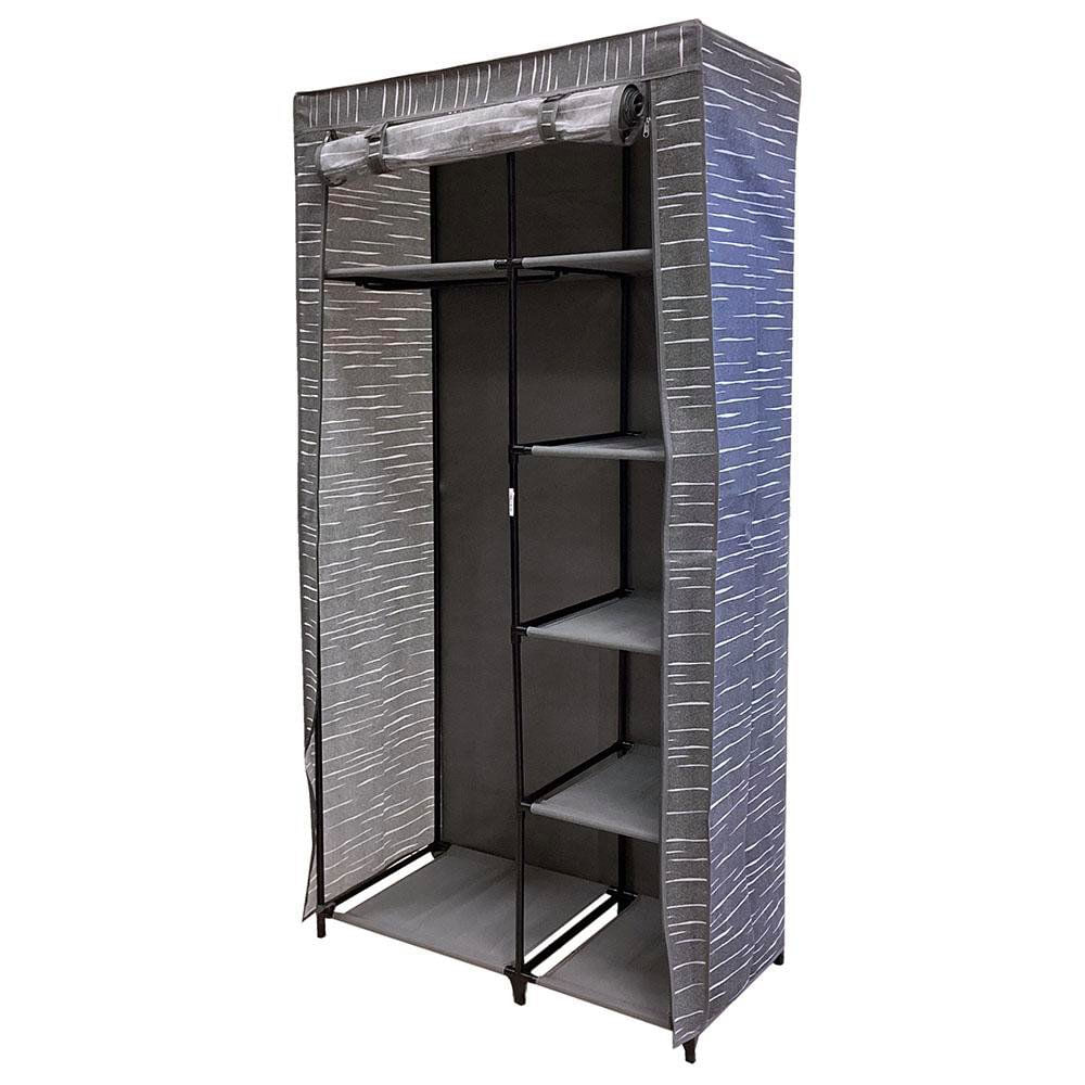 Clóset Portátil de Tela con Repisas 90 x 45 x 178 cm Color Gris Armario Portátil de Tela con Repisas para Organización 90 x 45 x 178 cm Diseño Surtido