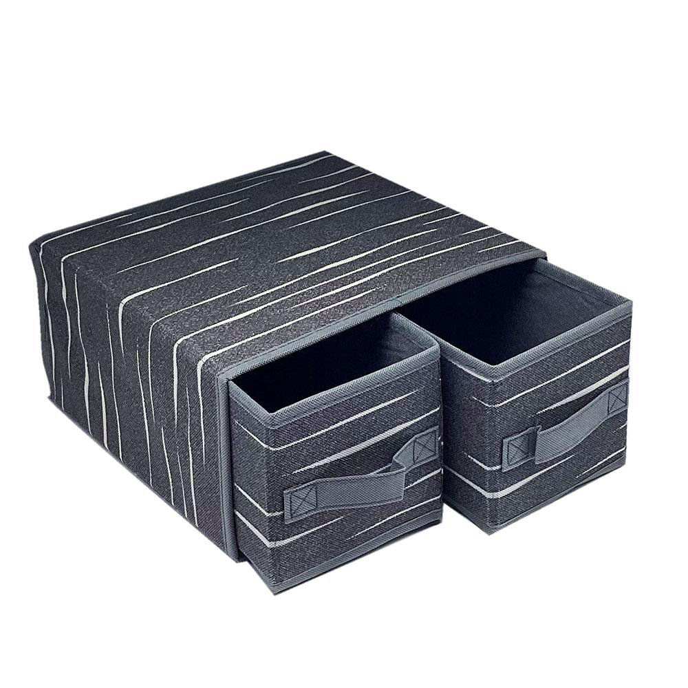 Organizador de Tela con 2 Gavetas 29 x 28 x 14 cm