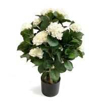 Planta Artificial con Maceta Flores Blancas