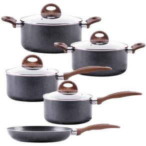 Batería de Cocina 5 Pzas con Inducción Antiadherente