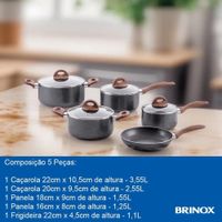 Batería de Cocina 5 Pzas con Inducción Antiadherente