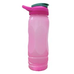 Botella Plástica Rosa con Tapa y Asa