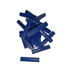Set de 10 Tarugos de Plástico Azul 3/8 Plg