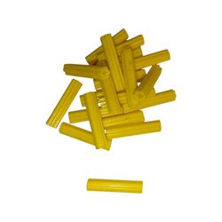 Set de 10 Tarugos de Plástico Amarillo 1/4 Plg