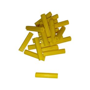 Set de 10 Tarugos de Plástico Amarillo 1/4 Plg