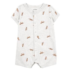 Enterizo Gris Estampado Perritos - Varias Tallas