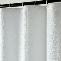 Cortina de Baño con Ganchos Stripe Blanca