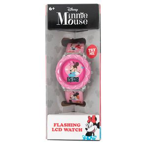 Reloj LCD Minnie Mouse Con Bisel