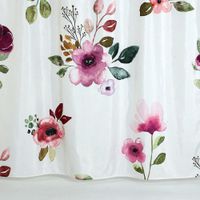 Cortina de Baño con Ganchos Flores