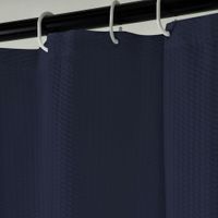 Cortina de Baño con Ganchos Azul