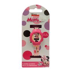 Reloj LCD Minnie Mouse Con Luces Parpadeantes
