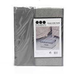 Caja de Almacenamiento con Tapa Blanco y Gris