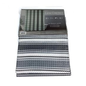 Cortina de Baño Líneas con Ganchos