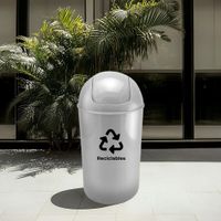 Basurero para Reciclables con Tapa Vaivén de Plástico
