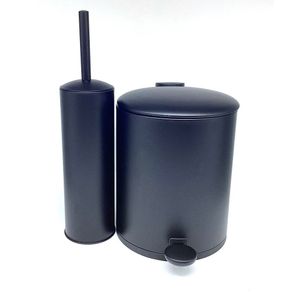 Basurero + Cepillo Sanitario Negro