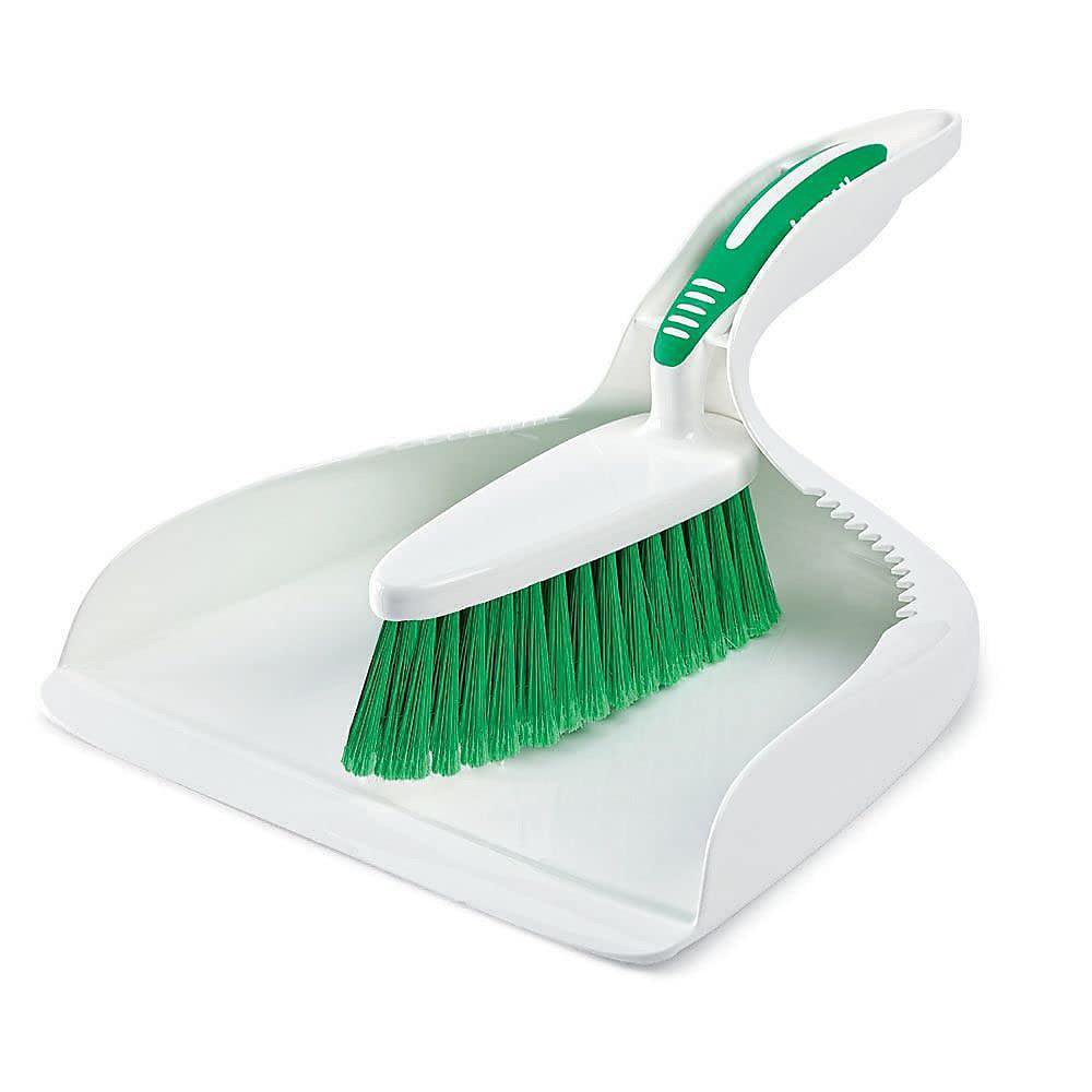 Pala Corta con Cepillo Integrado Pala Corta con Cepillo Blanco con Verde