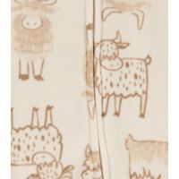 Enterizo de Microfibra con Estampado Vacas Caqui para Niño Talla 3 Meses