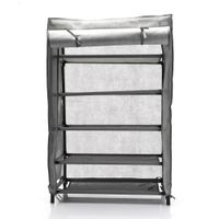 Zapatera Organizador 5 Niveles con Cubierta Gris