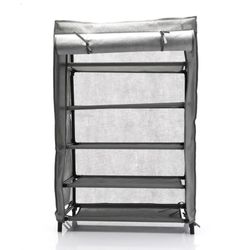 Zapatera Organizador 5 Niveles con Cubierta Gris