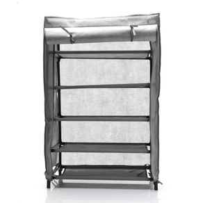 Zapatera Organizador 5 Niveles con Cubierta Gris